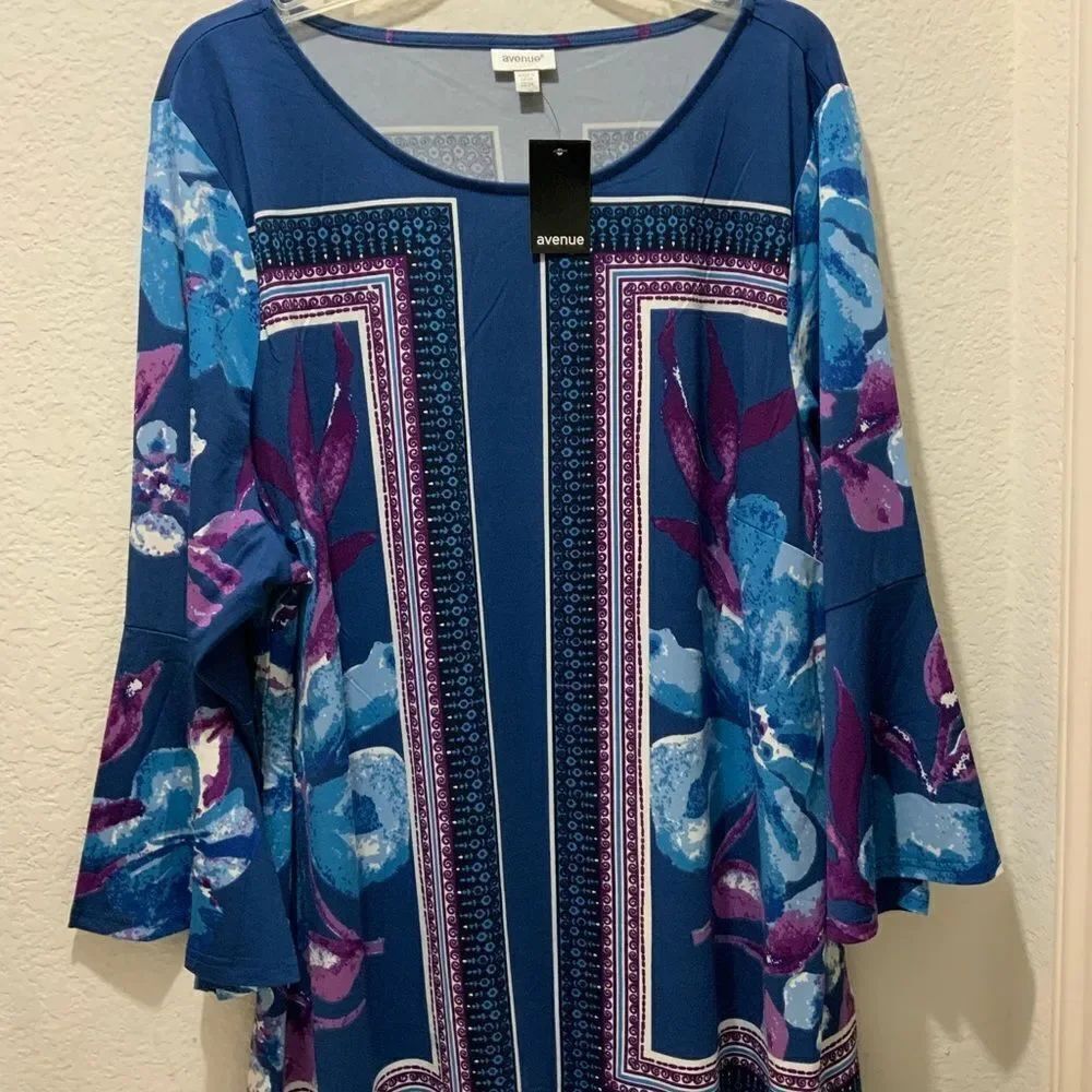 Avenue Women’s Plus size Tops Women's 22/24 Burrow Placement Top Multicolor